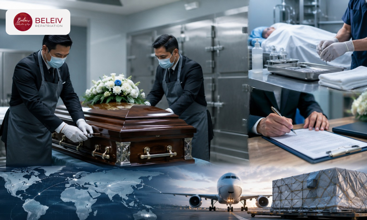 Coffin sealing and Embalming