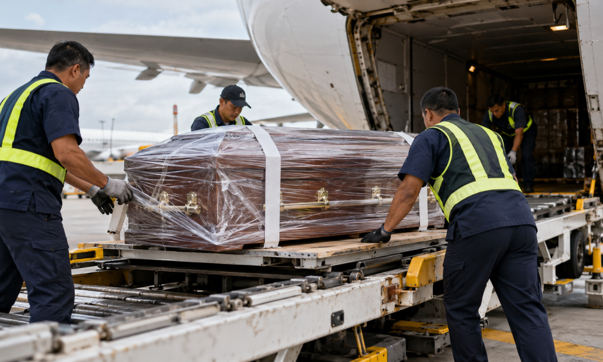 Coffin and packaging for international repatriation