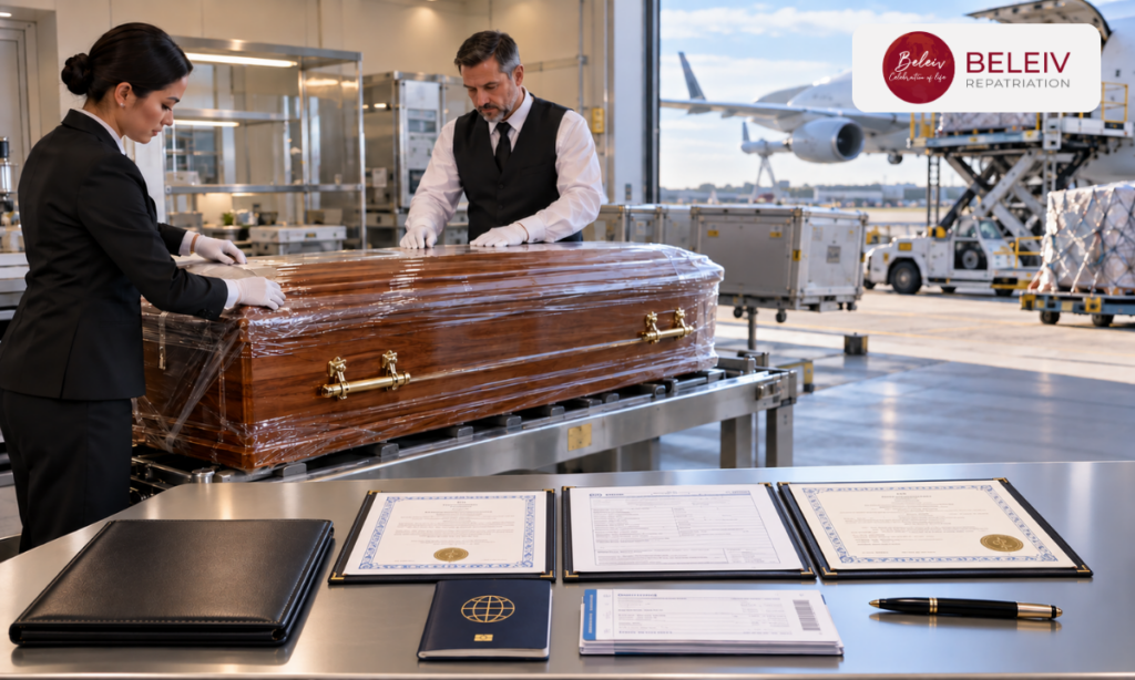 Embalming for international repatriation