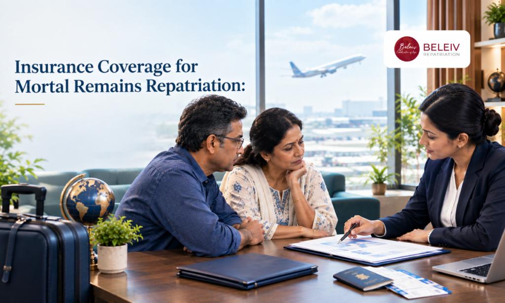 Insurance coverage for mortal remains repatriation