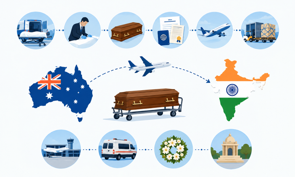 Costs involved in bringing a body from Australia to India
