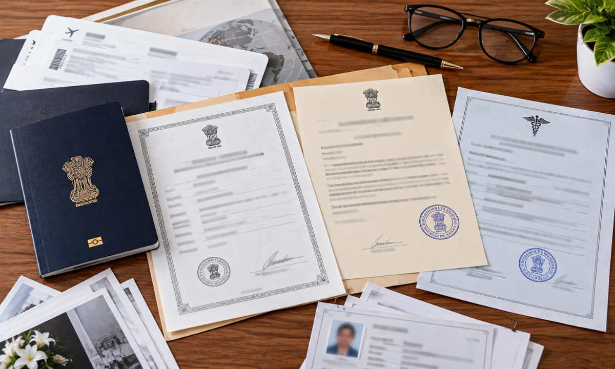 Documents required by Indian Consulate for mortal remains