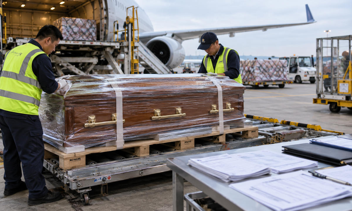 Process after obtaining a transit permit for mortal remains