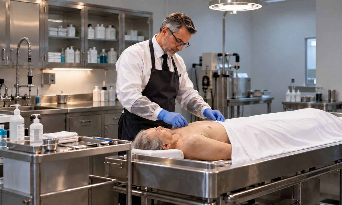 Embalming process for international repatriation