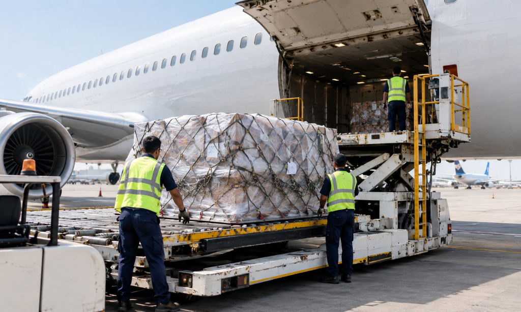 Arranging airline cargo for transporting mortal remains to India
