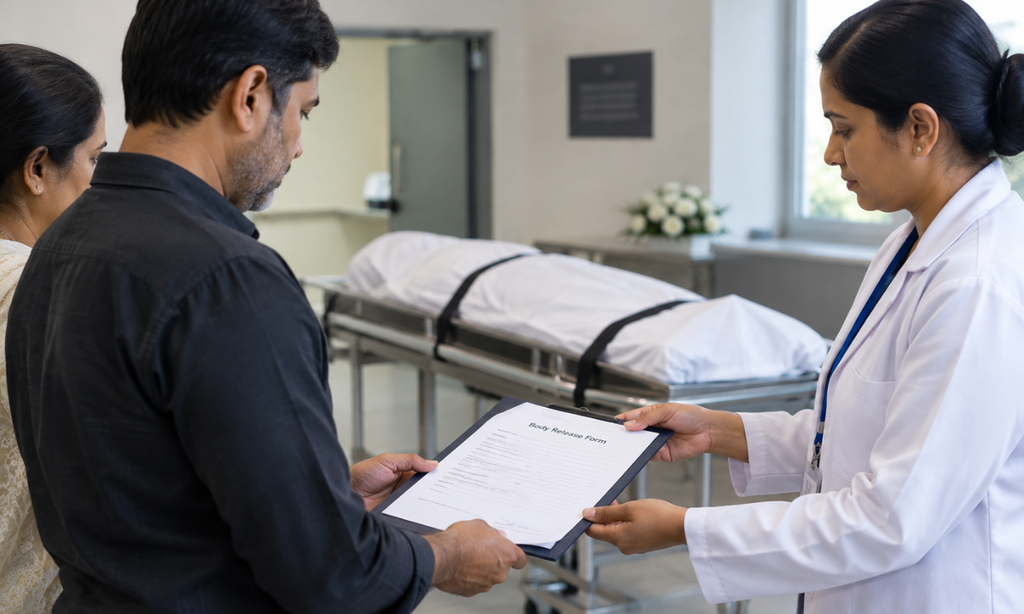 Obtaining the release of the body for repatriation to India