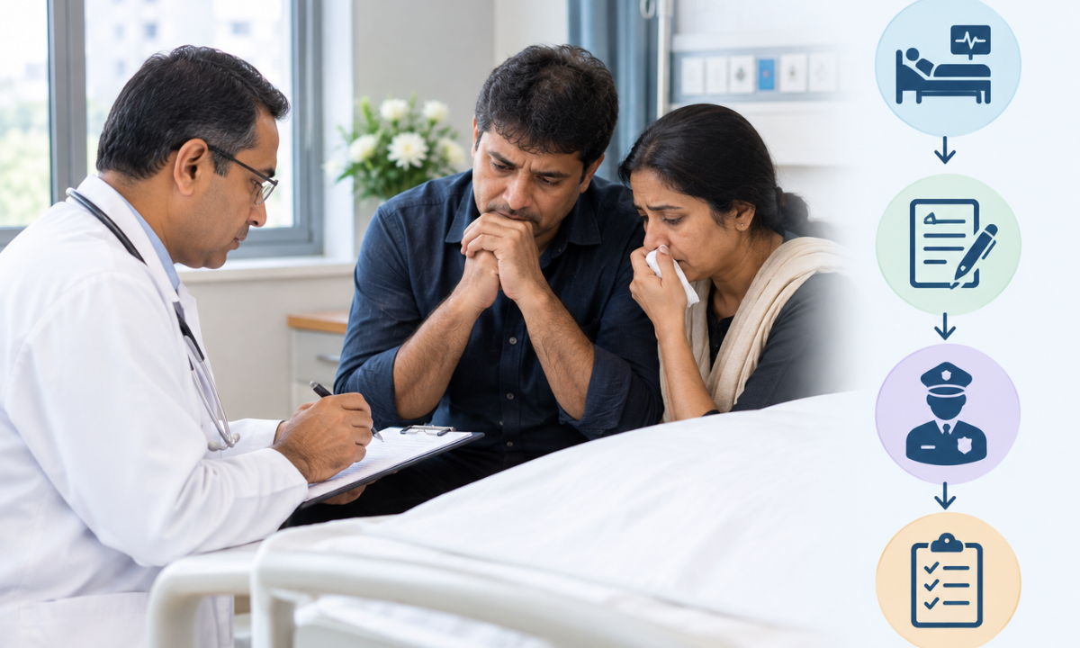Confirming death and completing local formalities for repatriation of mortal remains