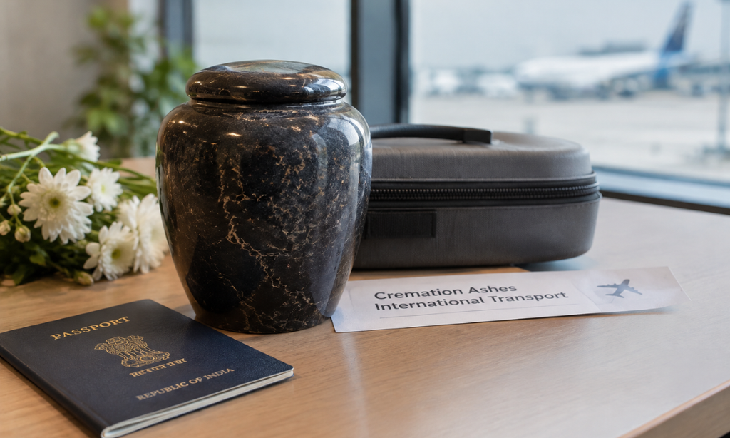 Repatriation of ashes to India after cremation